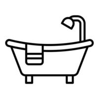 Bathtub Line Icon vector