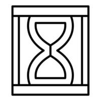 icono de línea de reloj de arena vector