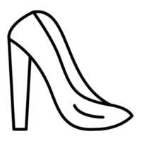 icono de línea de zapatos de mujer vector