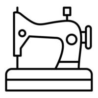 icono de línea de máquina de coser vector