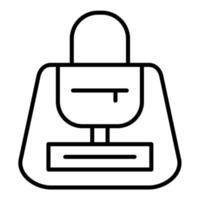 icono de la línea del bolso vector