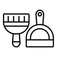 Dustpan Line Icon vector