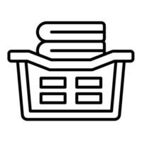 Laundry Basket Line Icon vector