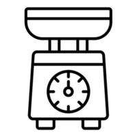 Kitchen Scale Line Icon vector