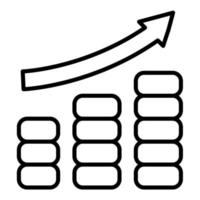 Economy Growth Line Icon vector