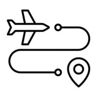 Route Line Icon vector