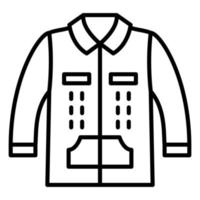 icono de línea de chaqueta universitaria vector