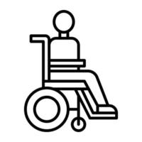 Disabled Person Line Icon vector