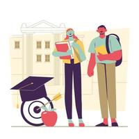 College Students Concept vector