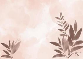 hand painted floral design on watercolour background vector