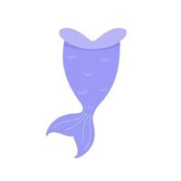 Underwater mermaid tail silhouette cute party decorations for girls vector