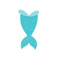 Underwater mermaid tail silhouette cute party decorations for girls vector