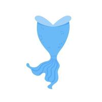 silueta de cola de sirena bajo el agua lindas decoraciones de fiesta para niñas vector