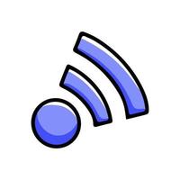 Hand drawn wifi sign icon. Vector illustration. Internet icon doodle