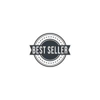 best seller logo template in white background vector