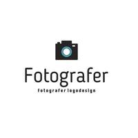 logotipo de fotografía y estudio fotográfico color negro. elementos de diseño vectorial, letreros comerciales, logotipos, identidades, etiquetas, insignias y otros objetos de marca para su negocio. ilustración vectorial vector