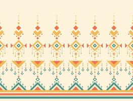 Geometric ethnic oriental pattern background. Design for texture, wrapping, clothing, batik, fabric, wallpaper and background. Pattern embroidery design. vector