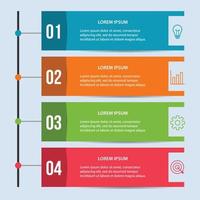 Presentation business infographic template with 4 options vector illustration