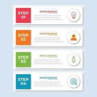 Presentation business infographic template with 4 options vector illustration