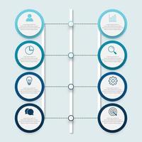 plantilla infográfica de negocios de presentación con 8 opciones. ilustración vectorial vector