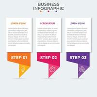 Presentation business infographic template with 3 options. Vector illustration.