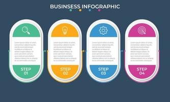 plantilla infográfica de negocios de presentación con 4 opciones ilustración vectorial vector