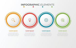 Presentation business infographic template with 4 options. Vector illustration.