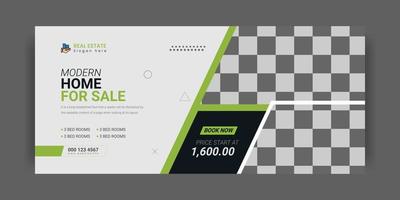 modern  creative real estate social media cover and web banner. vector