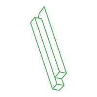 Impossible optical illusion shape. Logo. Optical art object. Impossible figure. Line art. Unreal geometric object. vector