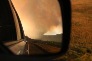 puestas de sol de fuego salvaje foto