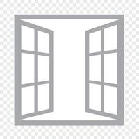 Open window on background. Vector