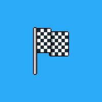 Race flag in pixel art design vector