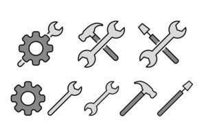 Tools for construction. Vector set icons