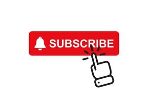 Subscribe button click. Vector illustration