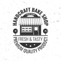 Bakery shop. Vector. Concept for badge, shirt, label, print, stamp ,tee. Typography design with bakery shop silhouette. Template for restaurant identity objects, packaging and menu vector