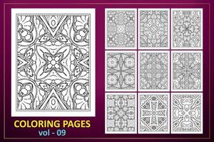 Mandala KDP coloring page design. Coloring page mandala background. vector