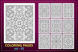 Mandala KDP coloring page design. Coloring page mandala background. vector