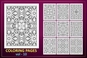 Mandala KDP coloring page design. Coloring page mandala background. vector