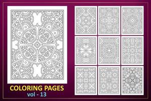 Mandala KDP coloring page design. Coloring page mandala background. vector