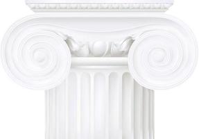 Ionic column. Classic style column. vector