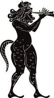 Centaur.Satyr.Mercury.Ancient greece.History.Culture.Black figure pottery design. vector