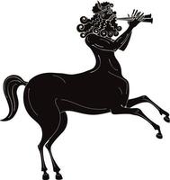 Centaur.Satyr.Mercury.Ancient greece.History.Culture.Black figure pottery design. vector