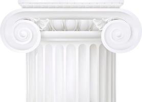 Ionic column. Classic style column. vector