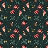 Modern Colorful Floral Seamless Pattern vector