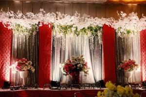 Wedding arch, wedding, wedding moment, wedding decorations, flowers, chairs, outdoor ceremony in the open air photo