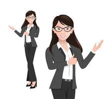 Business woman vector illustration on white background