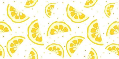 Ilustración de vector de patrones sin fisuras de fruta de limón japonés yuzu aislado sobre fondo blanco.