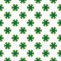 Seamless pattern with green leaves vector