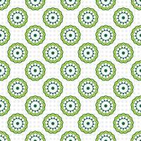 Seamless pattern with green leaves vector