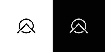 Modern and sophisticated letter QA initials logo design 1 vector